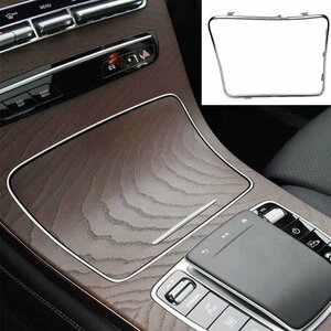 メルセデス ベンツ Cクラス W205 GLC ドリンク カード ホルダー BOX　ガーニッシュ　トリム　カバー　シルバーデコレーション カバー 枠