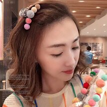 韓国 ヘアレンジ 簡単 まとめ髪 髪留め シンプル おしゃれ 大人 レディース 女性 大きめ パール ロングリボン モチーフ ☆2色選択/1点_画像7