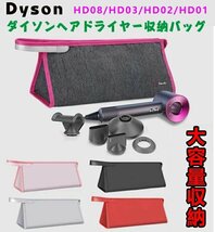 for Dyson ヘアドライヤー ヘアドライヤー携帯カバー 防振収納バッグ 耐震収納ケース 持ち運び 防水 防塵 防湿 実用 耐久 便利 (ピンク)_画像2