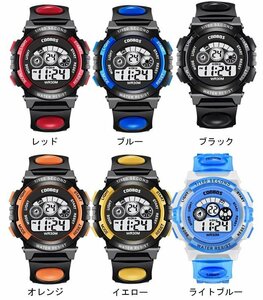  Kids wristwatch man girl wristwatch outdoor camp everyday waterproof multifunction watch lady's men's elementary school student lower classes [ blue /BIG]