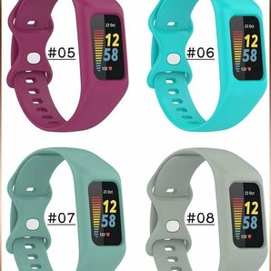 Fitbit Charge5 対応バンド 交換ベルト 一体型 シリコン製 簡単取り付け 防水 防汗 軽量 一体型 防汗 脱着簡単 多色選択 ☆多色選択/1点の画像3