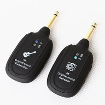 エレキギター ベース 用 UHF ギター ワイヤレスシステム トランスミッター レシーバー 内蔵充電式 リチウム電池 最大_画像1