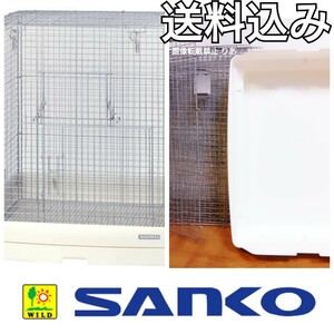 [ postage included ] used sanko three . association small animals cage chinchilla Momo ngateg- high mesh 60 60 high mesh white WHgoro* manual less 