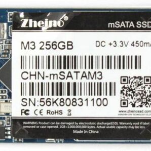 バルク品 処分品 Zheino mSATA 256GB SATA3.0 6Gb/s 内蔵SSD 3D Nand 採用 ネジなし