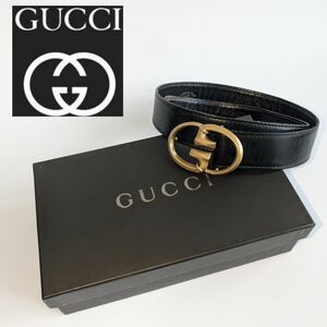 【GUCCI】OPENセール　GG GGインターロッキング　ダブルG レザーベルト グッチ