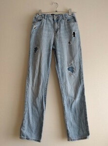 GAP KIDS damage Denim 155.(150 160) blue girl spring summer autumn winter Gap Kids child long trousers ji- bread girl 