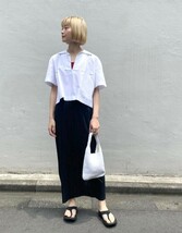 2022SS★美品★BEAUTY & YOUTH UNITEDARROWS プリーツバックスリットスカート 定価9,900円 黒 ブラック 春 夏 ビューティー&ユース_画像3