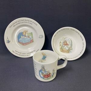 ウェッジウッド WEDGWOOD ピーターラビット PETER RABBIT 3点セット マグカップ プレート ボウル 