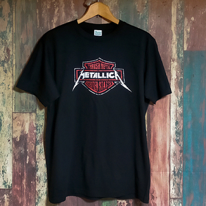 送込　METALLICA・ハーレーダビッドソン　メタリカ・ハーレー　半袖Tシャツ 黒　Lサイズ 