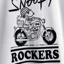 送込　Rockers ♪ロッカーズ ホースマウス ヌーピー　半袖Tシャツ　白　2XLサイズ_画像2