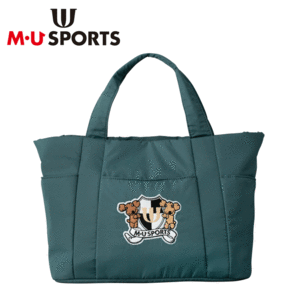 M・U SPORTS シュシュワッペンモチーフ A4サイズ ポーチ 703H1020【MUスポーツ】【カートバッグ】【ポーチ】【グリーン】【GolfBag】