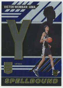 83/99【Victor Wembanyama】2023-24 Panini Donruss Elite Spellbound Y Blue 99枚限定 ブルーパラレル ウェンバンヤマ Rookie RC ルーキー