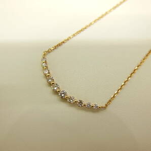 ブランド祭 アクセサリー祭 ヴァンドーム青山 K18 10Pダイヤ 0.3ct ネックレス 保管品 破損あり VENDOME AOYAMA ジャンクの画像1