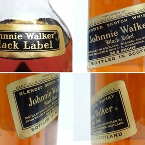 古酒 Johnnie Walker Black Label ジョニーウォーカー ブラックラベル 黒ラベル コルク 金キャップ ウイスキー 750ml [1]☆Pの画像4