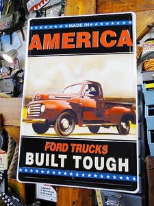 フォード　トラック　ブリキ看板（AMERICA） アメリカ雑貨 アメリカン雑貨 サインプレート ティンサインボード