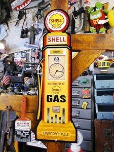 シェル　ガスポンプ　U.S.ヘヴィースチールサイン　アメリカ雑貨　アメリカン雑貨