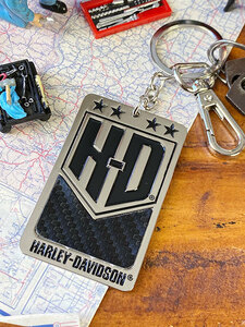 Harley -Davidson Office Metal Cayckain (HD Start Arail Rail Carbon Fiber) ■ Американские разнообразные товары Американские разные товары