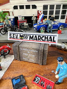 セブ　マーシャル　ワッペン　（横長ロゴ）　S.E.V. MARCHAL　ヘッドライト ■ アメリカン雑貨 アメリカ雑貨
