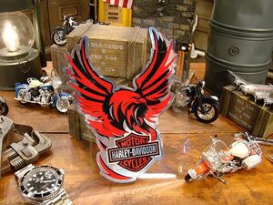 ハーレーダビッドソン ステッカーシート（レッドイーグル） Lサイズ ■ アメリカン雑貨 アメリカ雑貨 harley davidson 車 シール ブランド