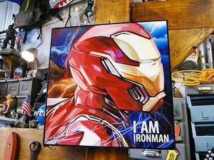 アイアンマン　ポップアートフレーム（I AM IRONMAN） ■ アメリカ雑貨 アメリカン雑貨 インテリア グッズ 壁掛け 壁飾り レトロ ポスター