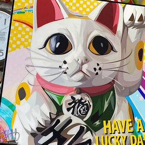 招き猫 ポップアートフレーム 商売繁盛 千客万来 ■ アメリカン雑貨 アメリカ雑貨の画像3