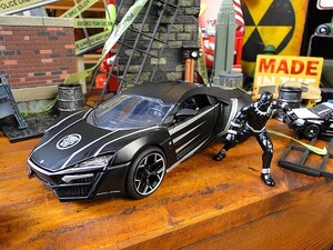 Jada マーベル アベンジャーズ ブラックパンサー＆ライカン　ハイパースポーツ　ダイキャストミニカー ■ アメリカン雑貨 1/24スケール