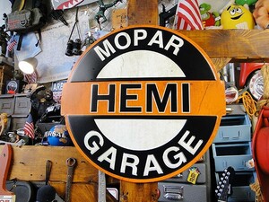 HEMI モパーガレージ　ダイカット　ビッグサイン ■ アメリカン雑貨 アメリカ雑貨