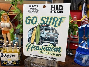 ハワイアン　アイランド　ステッカー　サーフワゴン　GO SURF ■ アメリカン雑貨 アメリカ雑貨