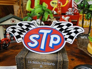 STP　オフィシャルステッカー（チェッカーフラッグ） ■ アメリカン雑貨 アメリカ雑貨