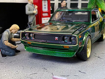 マイスト　1973年ニッサン　スカイラインGT-R　ケンメリ（KPGC110）　ダイキャストミニカー　1/24スケール_画像3