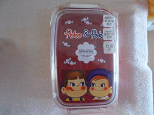  Fujiya Peko-chan &poko Chan pattern red color lunch box unused goods 