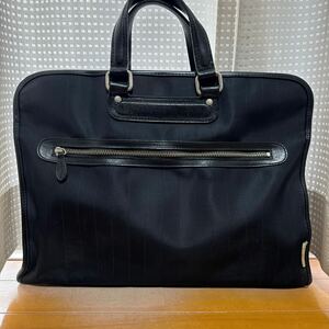 Paul Smith Paul Smith shadow stripe business bag briefcase 2WAY nylon × leather black men's 