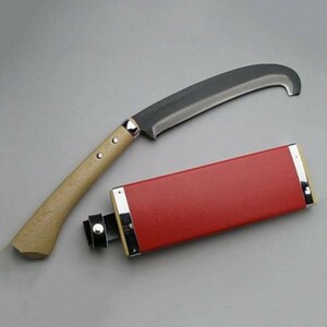  higashi . work all-purpose ... hatchet 210mm blue paper steel scabbard attaching nata