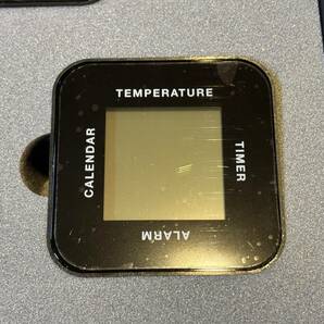 未使用品 カレンダー アラーム タイマー 温度計機能付き 多機能置時計 HINOKIYAの画像2