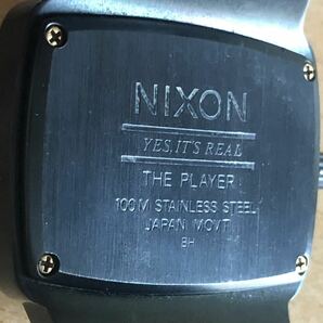 250-0403 NIXON ニクソン メンズ腕時計 金属ベルト クオーツ THE PLAYER 黒 ブラック 電池切れ 動作未確認の画像7