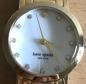 250-0476 kate spade ケイトスペード レディース腕時計　金属ベルト　クオーツ　0145 電池切れ　動作未確認