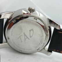 247-0220 TAO 腕時計 革ベルト ブラック 電池切れ動作未確認_画像3