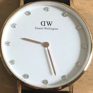 259-0234 Daniel Wellington ダニエルウェリントン レディース 腕時計 革ベルト クオーツ 黒 ブラック 電池切れ 動作未確認の画像2