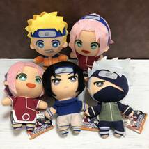 m172-0301 NARUTO ナルト ともぬい vol.1 少年編 ぬいぐるみ 5個 うずまきナルト うちはサスケ はたけカカシ 春野サクラ_画像1