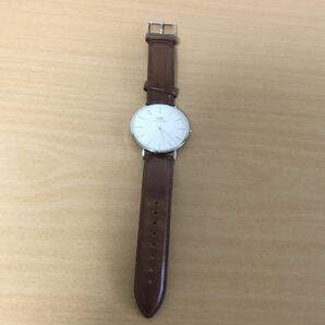 259-0268 Daniel Wellington ダニエルウェリントン メンズ腕時計 革ベルト クオーツ Classic B40S14 電池切れ 動作未確認の画像2