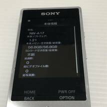 m207-0121-11 SONY ソニー WALKMAN ウォークマン NW-A17 64GB シルバー 本体のみ_画像2