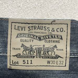 リーバイス Levi's 511 ストレートデニムパンツ ジーンズ インディゴブルー サイズW30 L32 ウエスト77cm ＊CTの画像6