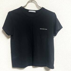 Alexander Wang アレキサンダーワン 半袖Tシャツ ロゴTEE カットソー ブラック レディース サイズXS ＊BH