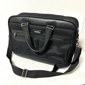 【美品】Samsonite サムソナイト ビジネスバッグ 2way ブリーフケース 書類かばん　ショルダーバッグ ブラック ＊CG