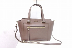 フルラ FURLA レザー　2WAY ハンドバッグ グレーブラウン系 kz4610204098