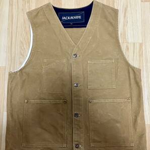 【JACK KNIFE ジャックナイフ】USA製 BEAMSPLUS取扱い ベスト VEST ダック生地 ブラウン 茶 Lサイズ ビームスプラスの画像1