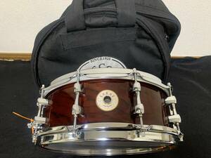 送料無料 状態良 SAKAE DRUMS Bubinga SD1450BV ケース付 サカエ オール ブビンガ スネア ドラム yamaha dw　