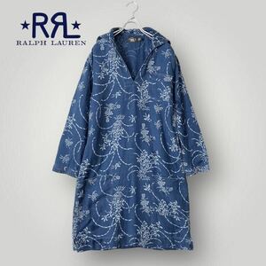 [希少] RRL Ralph Lauren ダブルアールエル インディゴ リネン チュニック 約65000円 ワンピース 藍 セーラー