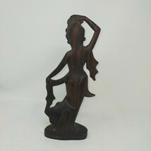 木彫 立像 彫刻 バリ島 BALI 裸婦 女性像 一刀彫 東洋インテリア 木製立像 お土産 古美術 玄関飾り 置物 オブジェ アンティーク 　 S_画像5