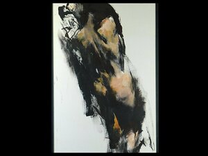 Art hand Auction 山口义民背油画粉彩混合媒介平装装框大幅面作品1986年个展写实艺术圈成员OK4976, 绘画, 油画, 肖像